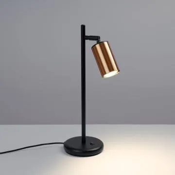 Lampa biurkowa WINX czarna/miedź