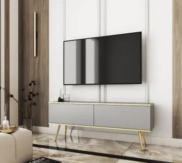 Szafka RTV KARL 135cm wisząca/stojąca szary mat 