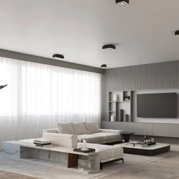 Plafon MONO 4 czarny/biały