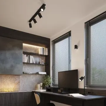 Lampa biurkowa KARBON czarna ryflowana