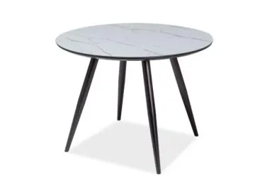 Stół IDEAL 100x100 marmur/czarny