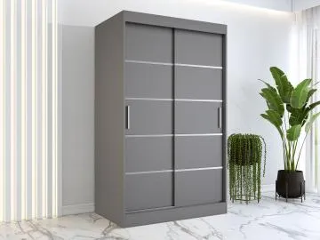 Szafa przesuwna MODUO COMFORT 120 antracyt z listwami