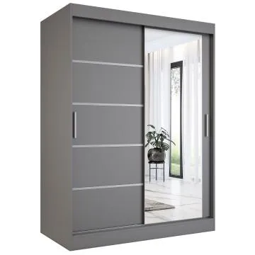 Szafa przesuwna MODUO COMFORT 2 150 antracyt z lustrem