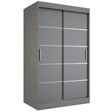 Szafa przesuwna MODUO COMFORT 120 antracyt z listwami