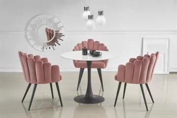 Stół AMBROSIO 90x90 biały marmur