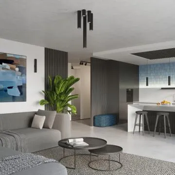 Plafon KARBON 20 czarny ryflowany