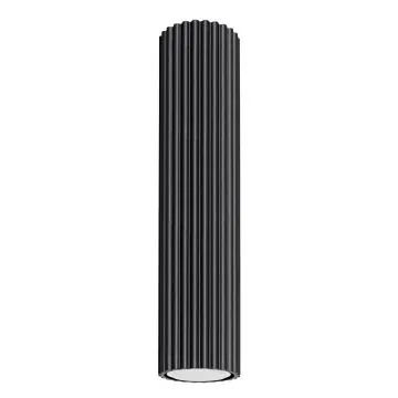 Plafon KARBON 30 czarny ryflowany