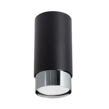 Plafon NERO 12,5 czarny/chrom tuba