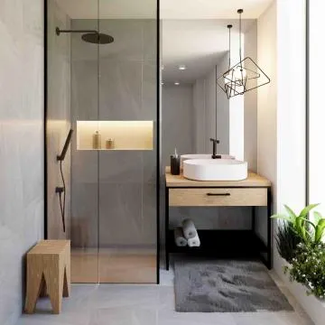 Szafka pod umywalkę nablatową ARIEN II 75x43 cm czarny/dąb