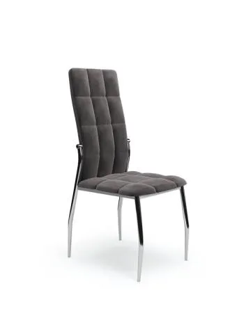 Krzesło tapicerowane K416 VELVET szare