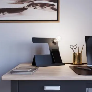 Lampa biurkowa INCLINE czarna ze stojakiem