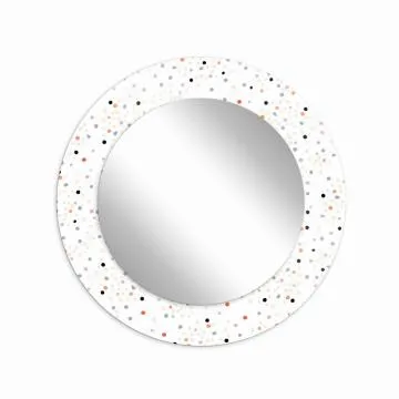 Lustro okrągłe MORENA DOTS 100cm białe