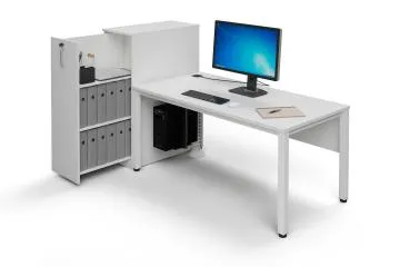 Szafka na dokumenty EASY SPACE 40cm prawa/lewa akacjowa/biała wysuwana