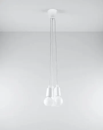 Lampa wisząca DIEGO 3 biała