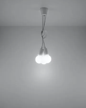 Lampa wisząca DIEGO 3 biała