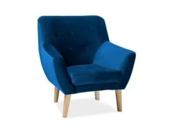 Fotel NORDIC 1 VELVET granatowy