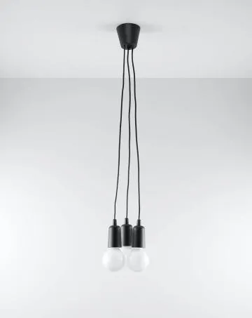 Lampa wisząca DIEGO 3 czarna