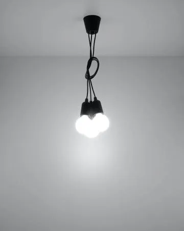 Lampa wisząca DIEGO 3 czarna