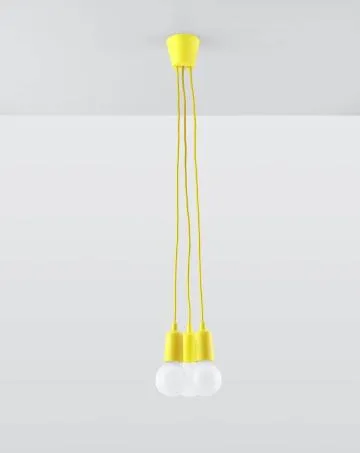 Lampa wisząca DIEGO 3 żółta