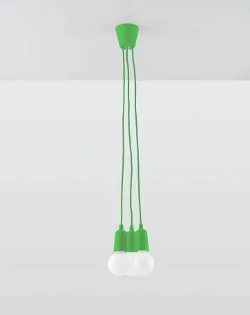 Lampa wisząca DIEGO 3 zielona