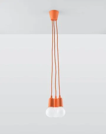 Lampa wisząca DIEGO 3 pomarańczowa