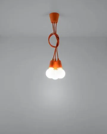 Lampa wisząca DIEGO 3 pomarańczowa