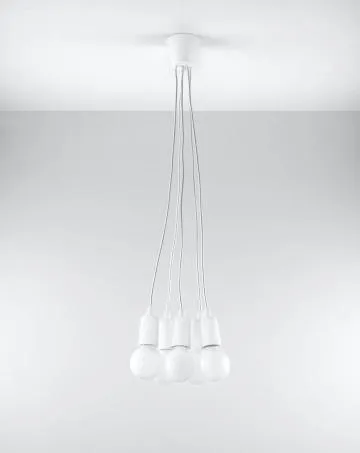 Lampa wisząca DIEGO 5 biała