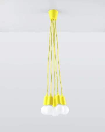 Lampa wisząca DIEGO 5 żółta