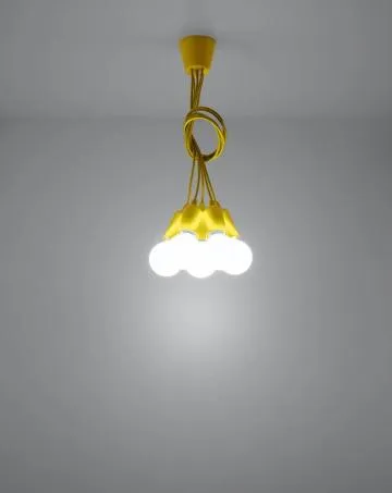 Lampa wisząca DIEGO 5 żółta