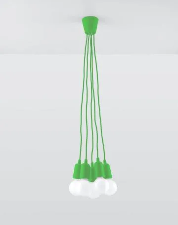 Lampa wisząca DIEGO 5 zielona