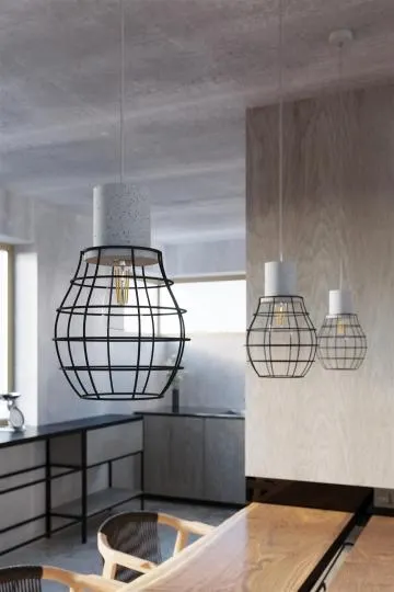 Lampa wisząca LUGO czarna/beton