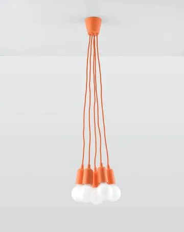 Lampa wisząca DIEGO 5 pomarańczowa