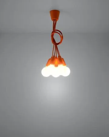 Lampa wisząca DIEGO 5 pomarańczowa