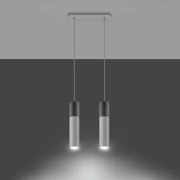 Lampa wisząca BORGIO 2 biała