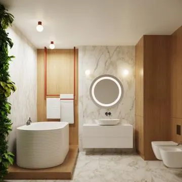 Plafon HALO ochra czerwona IP44 ryflowany