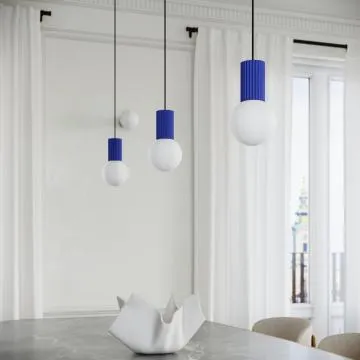 Lampa wisząca HALO 1 ultramaryna ryflowana