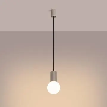 Lampa wisząca HALO 1 taupe ryflowana