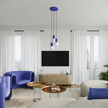 Lampa biurkowa HALO ultramaryna ryflowana