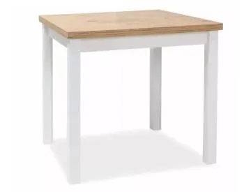 Stół kuchenny ADAM 90x65 cm dąb lancelot/ biały mat