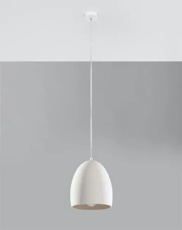 Lampa wisząca ceramiczna FLAWIUSZ biała