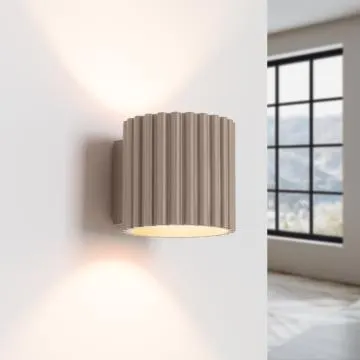Kinkiet AURA taupe G9 ryflowany
