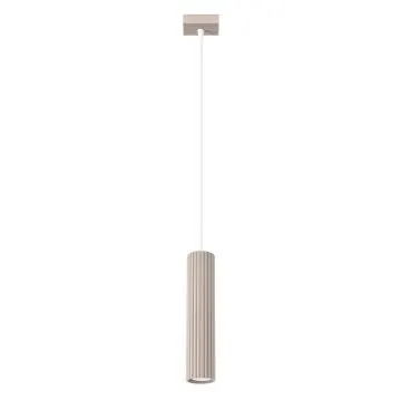 Lampa wisząca KARBON 1 taupe ryflowana