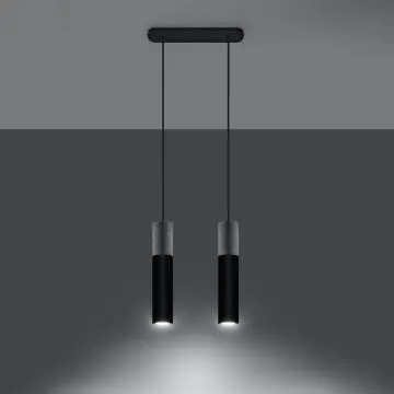 Lampa wisząca BORGIO 2 czarna