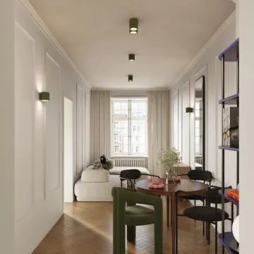 Plafon dwupunktowy AURA 2 zielony oliwkowy GU10 ryflowany