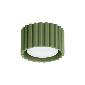Plafon AURA 1 zielony oliwkowy GX53 ryflowany