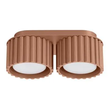 Plafon dwupunktowy AURA 2 mocca GX53 ryflowany