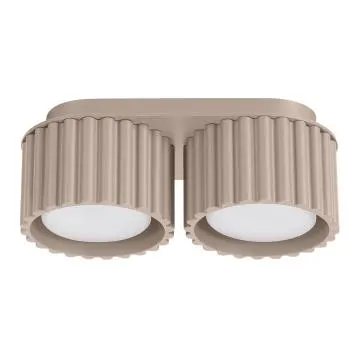 Plafon dwupunktowy AURA 2 taupe GX53 ryflowany