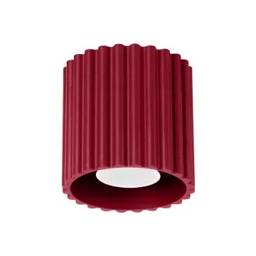 Plafon AURA 1 burgund GU10 ryflowany