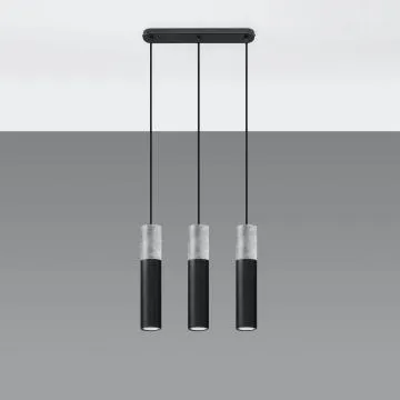 Lampa wisząca BORGIO 3L czarna