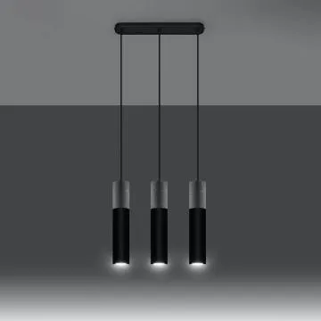 Lampa wisząca BORGIO 3L czarna
